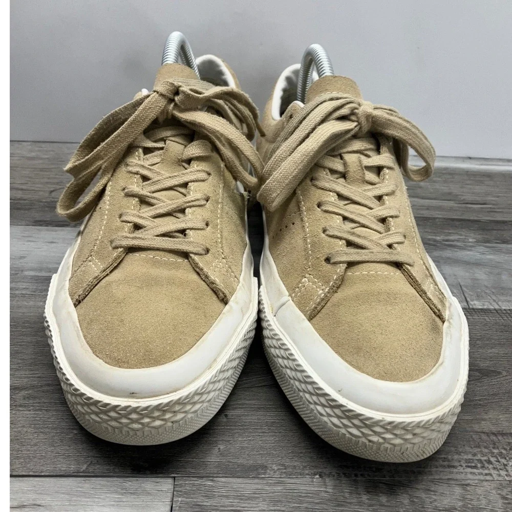 Converse One Star Ox Suede Sand Beige Sneakers 155777C Mens 7 Womens 9 Low Top - Picture 3 of 8